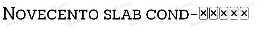 Novecento slab cond字体转换